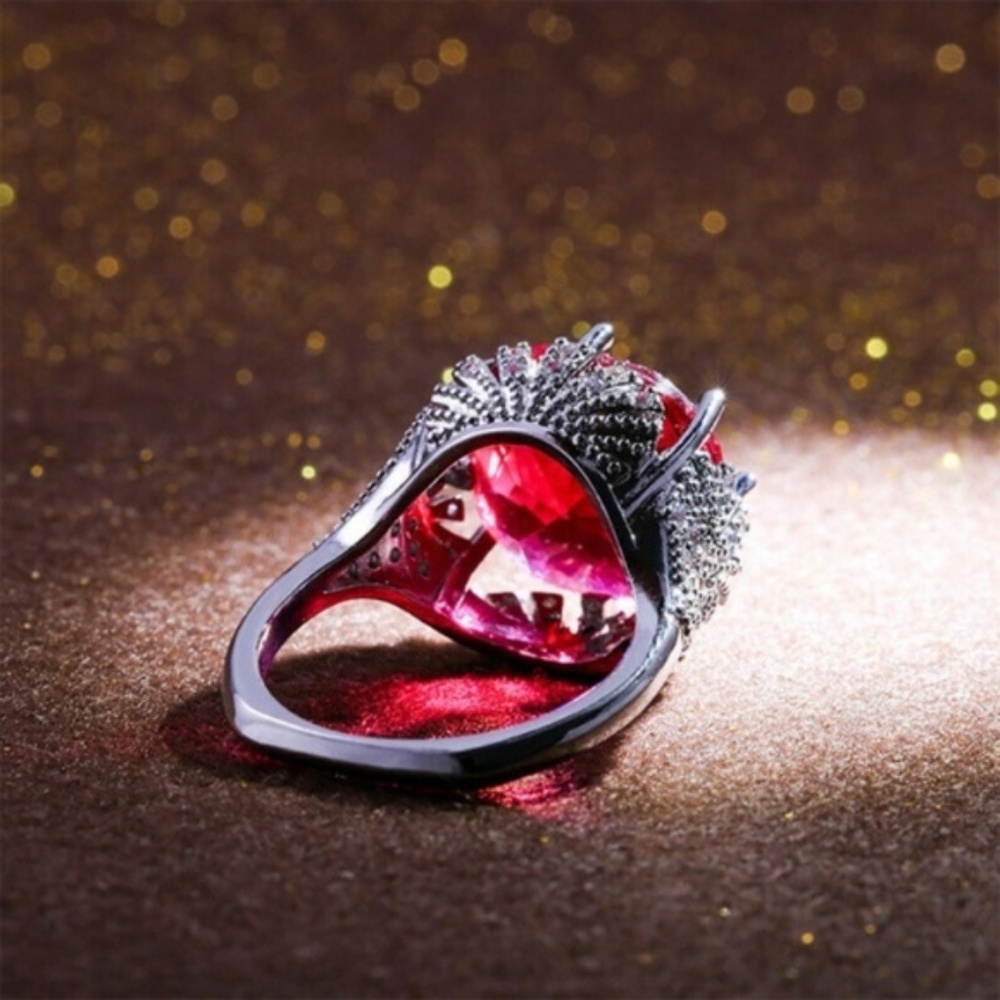 New Stamped 925 Silver Ruby Ring - Picture 4 of 6